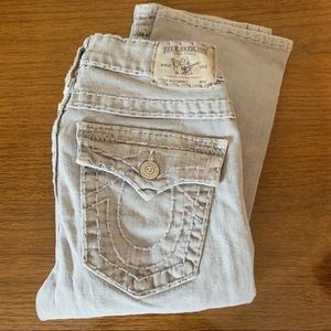 Gray Billy Super T True Religion Jeans size 27